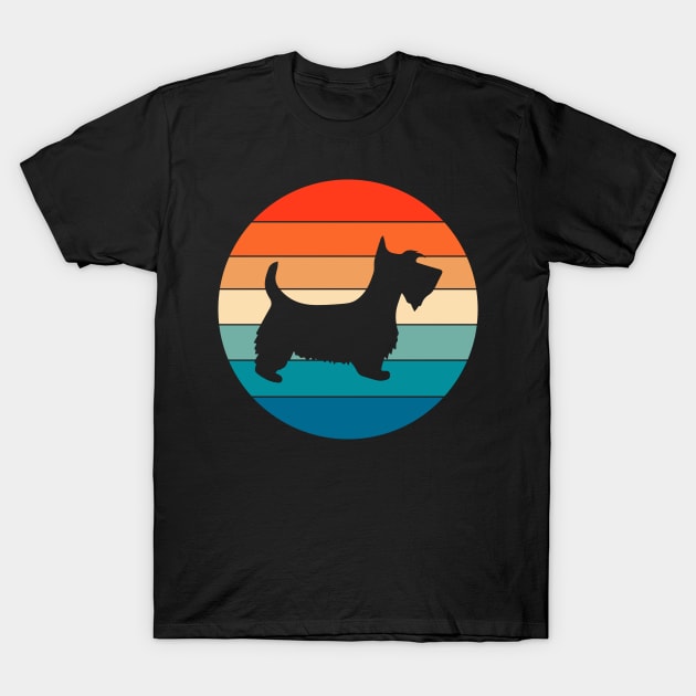 Vintage Scottie Silhouette Dog T-Shirt by ChadPill